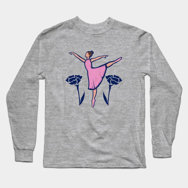 Ballerina Long Sleeve T-Shirt by bubbsnugg